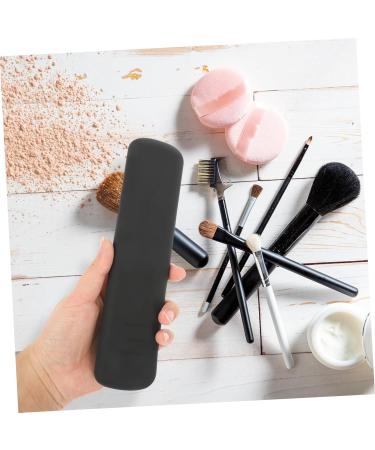FRCOLOR Silicone Makeup Brush Bag - 2pcs Travel Storage Holder for Artists | Portable Black Makeup Tool Case - Buy Online on GoSupps.com