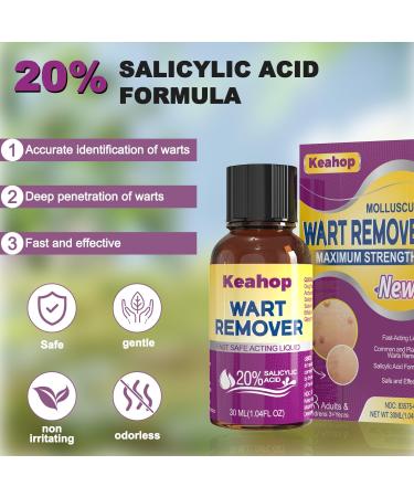 Liquid Wart & Corn Gel 30ml | Maximum Strength Salicylic Acid for Fast-Acting Wart Removal | Safe for Kids & Adults | International Shipping Available - Buy Online on GoSupps.com