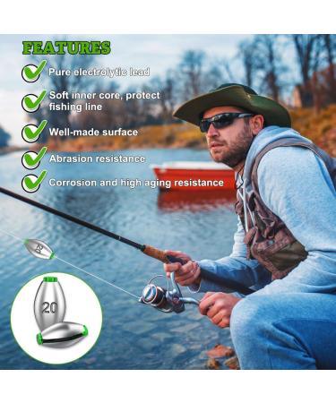 Editbar 55-Piece Punch Fishing Lead Set - Sinker Weights for Outdoor Sports | 2g to 20g Fishing Essentials - Buy Online on GoSupps.com