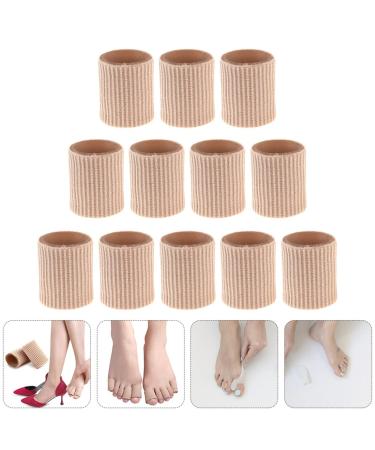 VALICLUD 12pcs Cuttable Gel Toe Caps - Toe Cushions & Finger Sleeves Set | Skin Color - 3x2.5x2.5cm - Buy Online on GoSupps.com