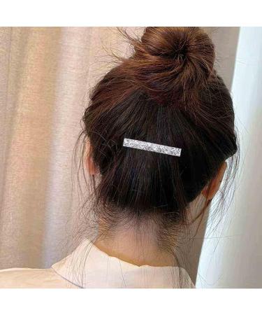 Yheakne Boho Crystal Hair Clip Pen Silver CZ Bar Hair Clip Barrette Vintage Hair Clip Pins Decorative Hair Clip Rhinestone Bar Hair Clip Shiny Bridal Hair Accessories for Women and Girls (Silver C) - Buy Online on GoSupps.com