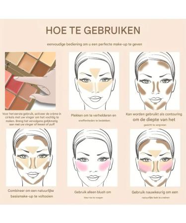  Opilroyn Face Makeup Palette - Cheek Contour Kit Cheek Palette Contour Cream | Ideal Application Creates a Natural Complexion 3D Face Makeup Time-Saving Preparation - Buy Online on GoSupps.com