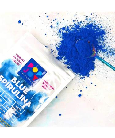 POPJOY 100% Blue Spirulina Powder - Vibrant Superfoods | Pure and Natural - Buy Online on GoSupps.com