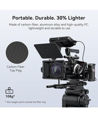 SmallRig Mini Matte Box Lite, DSLR Matte Box with Carbon Fiber Top Flag, with Two 4x5.65 Filters, for 67mm/72mm/77mm/82mm/95mm Lenses, for 4x5.65 Filter/Circular Filter - 4955 - Buy Online on GoSupps.com