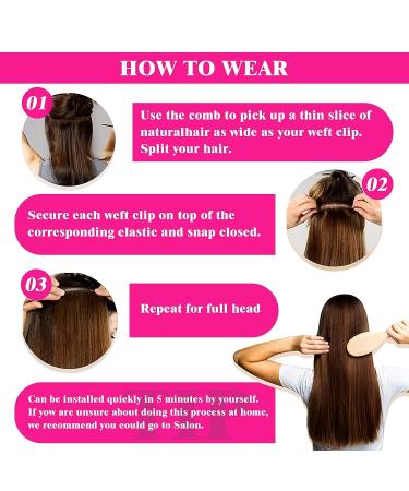 20 Clip in Hair Extensions Real Human Hair for Black Women - 2 Dark Brown Color - Remy Human Hair, Full Head, 7 Pcs, 16 Clips - Buy Online on GoSupps.com