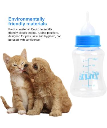 Breeding Bottle for Puppies & Kittens - 60ml & 150ml PET Milk Bottle Set with Silicone Mini Nipples - Ideal Feeding Tool for Small Pets (Blue) - Buy Online on GoSupps.com