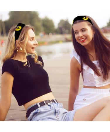 Headbands Women Hair Head Bands 2 Pieces Wide Top Turban Velvet Hair Bands Elastic Headband Happy Halloween Fashion Head Wrap 2 Size Multi-colored 4 - Buy Online on GoSupps.com