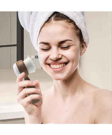 Besreey Double Sided Face Brush | Manual Face Wash Brush Facial Cleansing Brush Soft Bristles Face Cleansing And Exfoliation Scrubber for Women - Buy Online on GoSupps.com