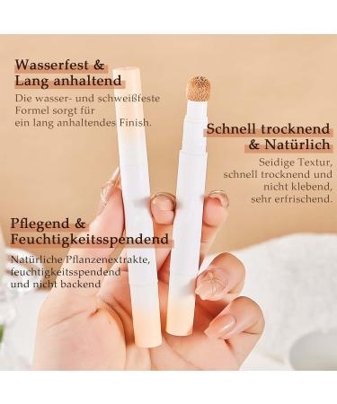  EONFAVE EONFAVE Foundation Pencil Coverage Long-Lasting Liquid Concealer Covering Dark Circles/Redness/Scars Matte Makeup Moisturizing & Flawless Erasable Micro Applicator - Buy Online on GoSupps.com