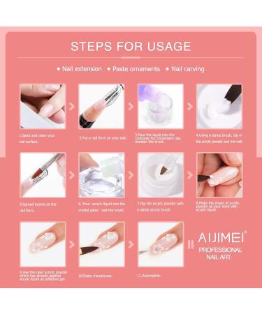 AIJIMEI Acrylic Nail Kit - Professional Acrylic Powder & Liquid Monomer - Complete Nail Art Starter Set for Nail Extensions - Buy Online on GoSupps.com