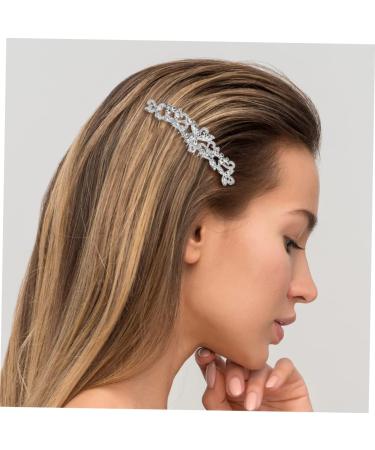 Ipetboom Rhinestone Headpiece Comb Hair Combs Barrette Crystal Rhinestone Hair Accessories Bridal Pearl Hair Comb Bridal Headpiece Alloy Hairpin Floral Hair Comb White Wedding Bride Hair up - Buy Online on GoSupps.com