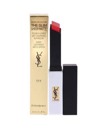 Yves Saint Laurent Rouge Pur Couture The Slim Sheer Matte 111 Corail Explicite 30 g 111 Corail Explicite 1 piece (1 pack)