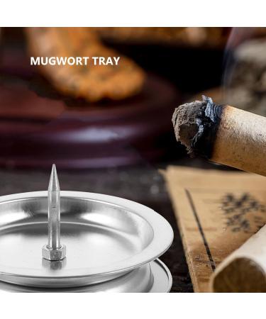 Fomiyes 2-Piece Moxibustion Stick Burner | Stainless Steel Base for Moxa Sticks | Incense Holder Frame - Buy Online on GoSupps.com