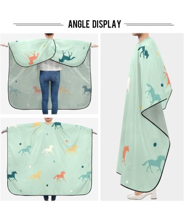 Buy Waterproof Barber Cape - Colorful Horse & Cheetah Pattern Hair Cutting Bib for Men & Women | Unisex Hairdresser Apron - Buy Online on GoSupps.com