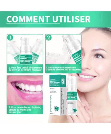 LenaroTM Herbal Brightening Oral Repair Mousse - Natural Teeth Whitener Foam for White Teeth & Fresh Breath | Easy-to-Use Oral Health Solution - Buy Online on GoSupps.com