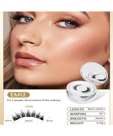 Uhngw Magnetic Lashes Kit Women Magnetic Fake Lashes Natural Looking | Magnetic Reusable Fake Eye Lash for Business Trip Traveling - Buy Online on GoSupps.com