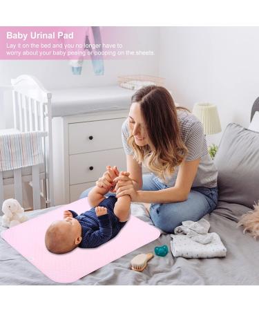 DOITOOL Portable Baby Changing Pad - Washable Cotton Waterproof Non-Slip Travel Diaper Bag in Pink Rose | Eco-Friendly Baby Essentials - Buy Online on GoSupps.com