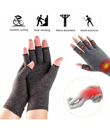 Mokigol Arthritis Gloves for Women - Pain Relief Compression Fingerless Gloves for Daily Work - Large - Buy Online on GoSupps.com