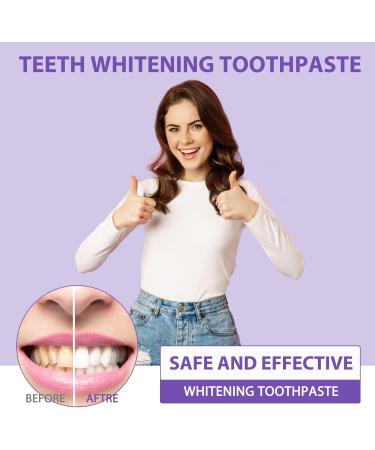 Purple Teeth Whitening Toothpaste - 2 PCs Color Correction Serum for White Teeth | HeroSmile Whitening Booster - Buy Online on GoSupps.com