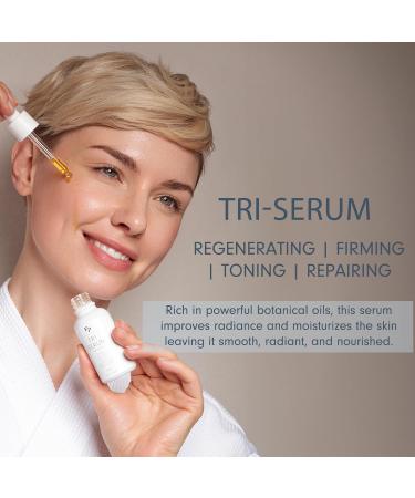 Tri-Serum 3-in-1 Facial Serum | Regenerate Firm & Tone Skin Repair Barrier Natural Ingredients All Skin Types 30 ml - Buy Online on GoSupps.com