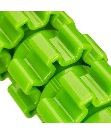 Relaxdays Massage Roller with Handle Trigger Point Self-Massage for Neck Back & Legs | Muscle Fascia Roller in Black-Green - Buy Online on GoSupps.com