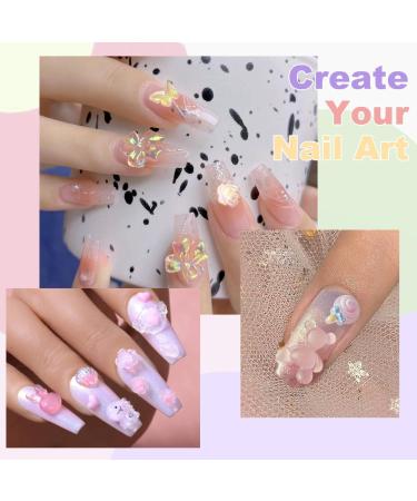3D Mix Assorted Color Nail Charms Acrylic Multi Cute Nail Art Charms Hollow Candy Jewelry Nail Supplies for Nail Art Design DIY Crafts Accessories (Pink Candy) - Buy Online on GoSupps.com