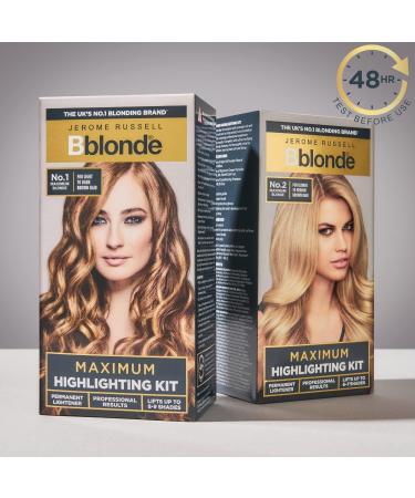 Jerome Russell Bblonde Highlighting Kit Permanent Lightener Permanent Blonde Bleach Hair Dye Professional Results With Avocado Oil Lifts 8-9 levels Highlighting Kit No 1 - Buy Online on GoSupps.com