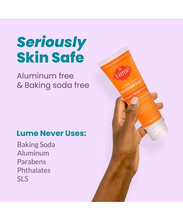 Lume Natural Deodorant - Clean Tangerine, Aluminum-Free, Hypoallergenic, 3oz Tube (2-Pack) - Safe for Sensitive Skin - Buy Online on GoSupps.com
