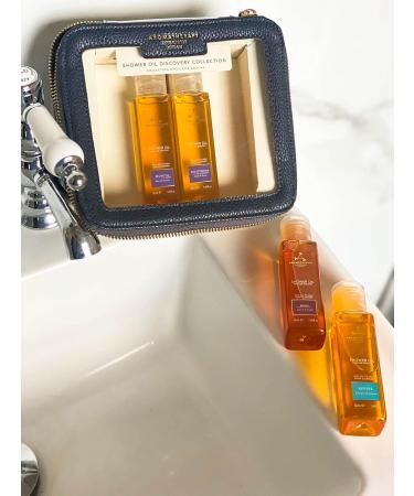 Aromatherapy Associates Mini Shower Oil Travel Collection - 4 Premium Oils (50ml each) - Revive, De-Stress Muscle, Rose Blends - Travel Case - 1 count - Buy Online on GoSupps.com