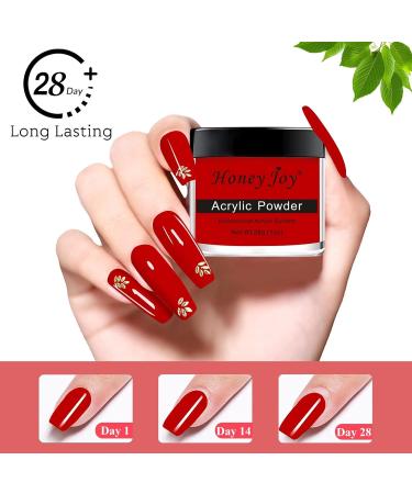 28g/box Professional Acrylic Nail French Manicure Powder Set - White, Clear, Red, Nude | HJ-NAP017 (No.7) - Buy Online on GoSupps.com