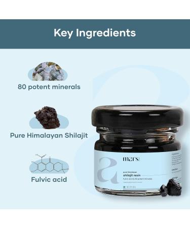 Mars Himalayan Organic Shilajit Resin | Natural Resin Sourced from The Himalayas | Supports Vitality, Energy & Overall Wellness | 15g | Pack of 1 - Buy Online on GoSupps.com