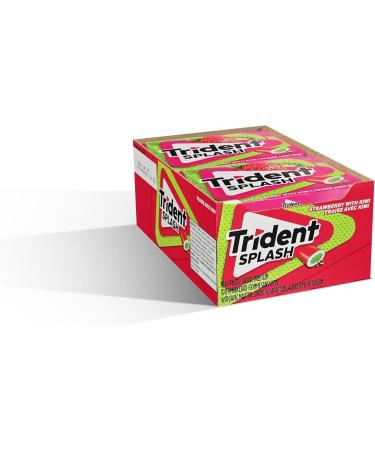 Trident Splash Sugar-Free Gum Strawberry Kiwi Strawberry Kiwi 9 count (Pack of 10) - Buy Online on GoSupps.com