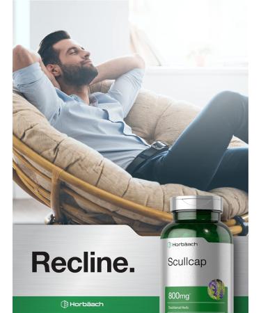 Horb ach Scullcap Capsules | 800 mg | 200 Count | Max Potency Value Size | Non-GMO and Gluten Free Supplement | Scutellaria Baicalensis - Buy Online on GoSupps.com