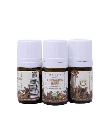 Organic Cinnamon bark Essential Oil 100% Pure Undiluted Cinnamomum zeyl Therapeutic Grade Premium Quality Aromatherapy Oil Tested & Verified 5ML 0.17 Fl. Oz 0.17 Fl Oz (Pack of 1) - Buy Online on GoSupps.com