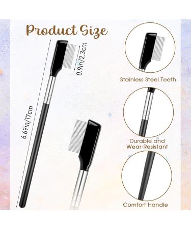 Metal Eyelash Comb & Eyebrow Separator Tool - Stainless Steel Mascara Comb for Women & Girls | Professional Grooming Brush - Buy Online on GoSupps.com