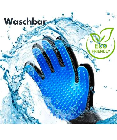 Boumour Fur Care Grooming Glove Set - Animal Hair Remover Brush for Dogs & Cats | Blue 2 Gloves Pet Fur Care - Buy Online on GoSupps.com