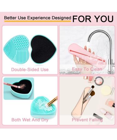 Travel Makeup Brush Holder | Silicone Portable Organizer & Cleaning Mat for Women | Essential Cosmetic Tools in Khaki - Buy Online on GoSupps.com
