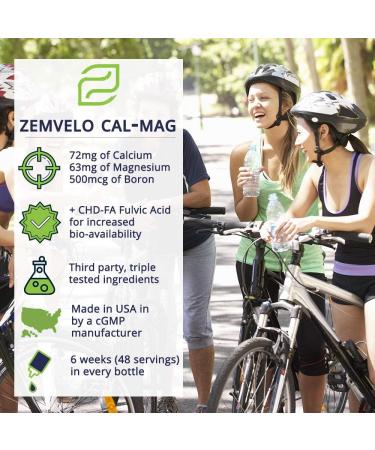 ZEMVELO Liquid Ionic Calcium and Magnesium Supplement with Boron Bone & Muscle Support Restful Sleep & Mood Support 48 Day Supply - Buy Online on GoSupps.com