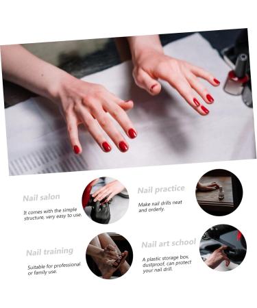 POPETPOP 2 Pcs Storage Rack Nail Tech Organizer Manicure Tools Holder Cosmetic Display Case Nail Polishing Machine Phone Cleaning Kit Grinding Head Rack Plastic Acrylic Armrest 10.3x9.7cmx2pcs Pinkx2pcs - Buy Online on GoSupps.com