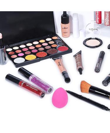 Tytyworth Women's Complete Makeup Set - All-in-One Multi-Purpose Beauty Starter Kit with Brushes Lip Gloss & Eyeshadow Gift Set International Shipping Available - Buy Online on GoSupps.com