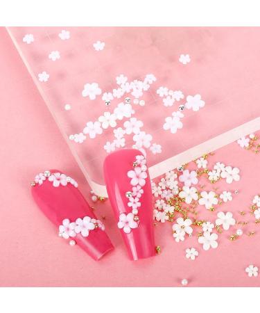 Whaline 12 Boxes 3D Flower Nail Art Charms with Pearls, Caviar Beads, and Rhinestones - DIY Nail Design Accessories - Buy Online on GoSupps.com