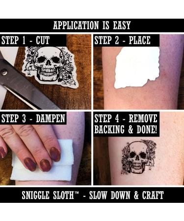Spades Card Suit Temporary Tattoo Set - Water Resistant Fake Body Art Collection in Black (One Sheet) - Buy Online on GoSupps.com