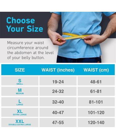Certified Medical-Grade Lumbar Back Support Belt - Small (Waist 19-24) Blue - Buy Online on GoSupps.com