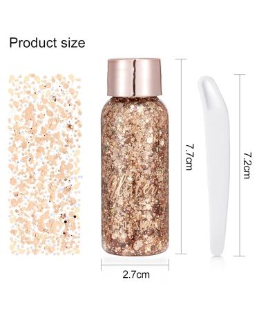 Grab the Best Body Glitter Gel | Festival Makeup with Brown Purple & Green Sequins | International Shipping Available - Buy Online on GoSupps.com