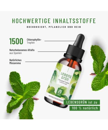Lifelong Alfalfa Chlorophyll Liquid 50ml - 200mg Daily Dose - Vegan Drops Alternative to Tablets - Buy Online on GoSupps.com