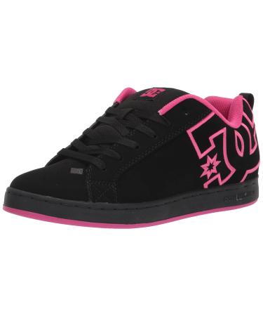 DC Women's Court Graffik Skate Shoe 41 EU Black Pink