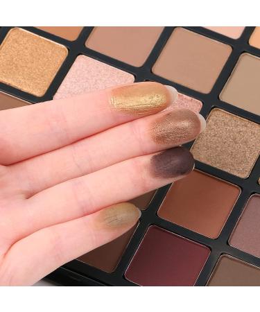 Vodisa 25B Matte and Shimmer Eyeshadow Palette with Makeup Brush Set - Brown Eye Shadows, Long Lasting, Waterproof, High Pigment Powder Palette - Buy Online on GoSupps.com