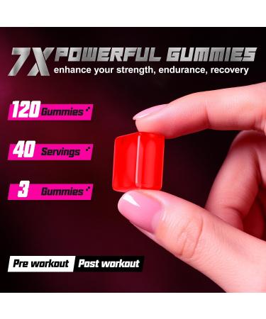 Creatine Monohydrate Gummies Creatine Complex for Men & Women for Improve Endurance Strength & Recovery with L-Glutamine Beta-Alanine Vitamin B12 Sugar-Free Vegan No Bloating GMP-certified Raspberry - Buy Online on GoSupps.com