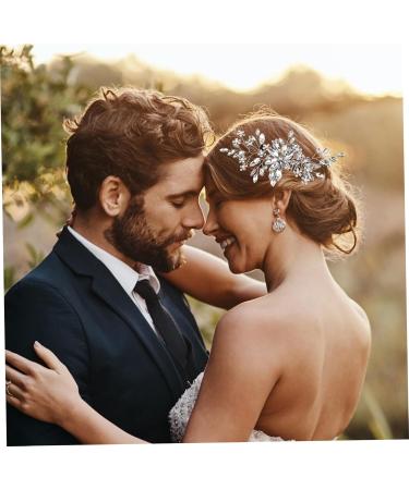 Bridal Hair Comb Wedding Hair Accessories Bridal Hair Accessories Floral Leaf Wedding Hair Clip Multipurpose Diamond Hair Accessories Lightweight for Women Girls - Buy Online on GoSupps.com