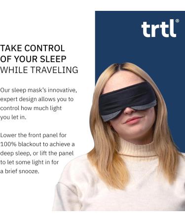 Trtl Glimpse Sleep Mask - Comfortable Blackout Eye Mask for Travel | Breathable & Includes Travel Bag & Ear Buds - Buy Online on GoSupps.com